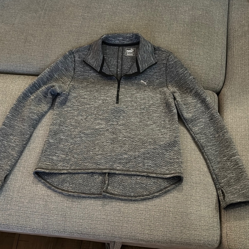 Women’s Puma Gray Quarter-Zip Pullover